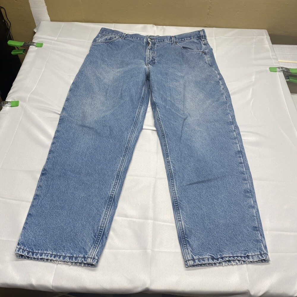 Carhartt B172 DST Flannel Lined Relaxed Fit Denim Jeans Men's 42x30